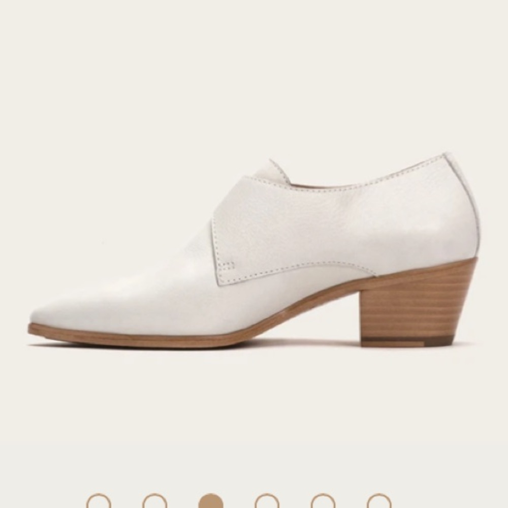 Frye white Ellen Buckle Monk leather western short bootie - Picture 3 of 15
